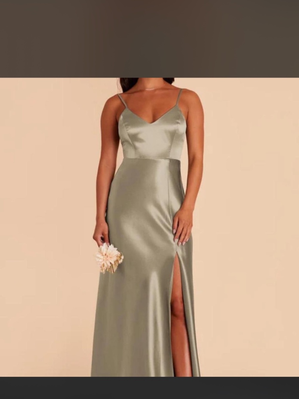 Birdy Grey Moss Green Jay Satin Bridesmaid Dress